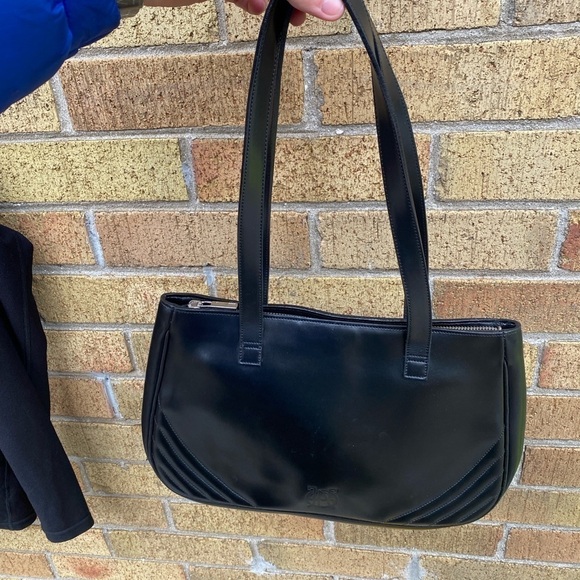 Jean Paul Gaultier Y2K Leather Logo Handbag Baby Bag Purse Black - Picture 8 of 8